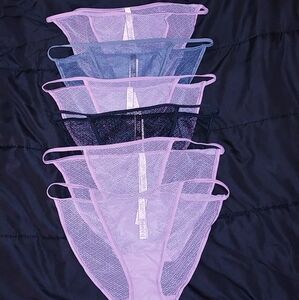 NWT Victorias secret Mesh panty lot Large